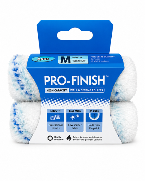 role dekorator Role profesionale pentru trafalet AXUS RB5L2 – 5" (125 mm), fibre 12 mm, pentru vopsele lavabile și finisaje decorative - imagine 1